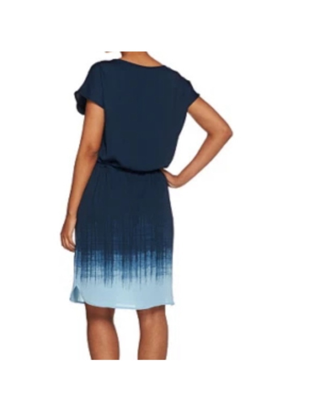 H by Halston Navy and Light Blue Ombre Dress